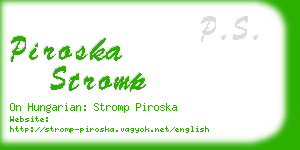 piroska stromp business card